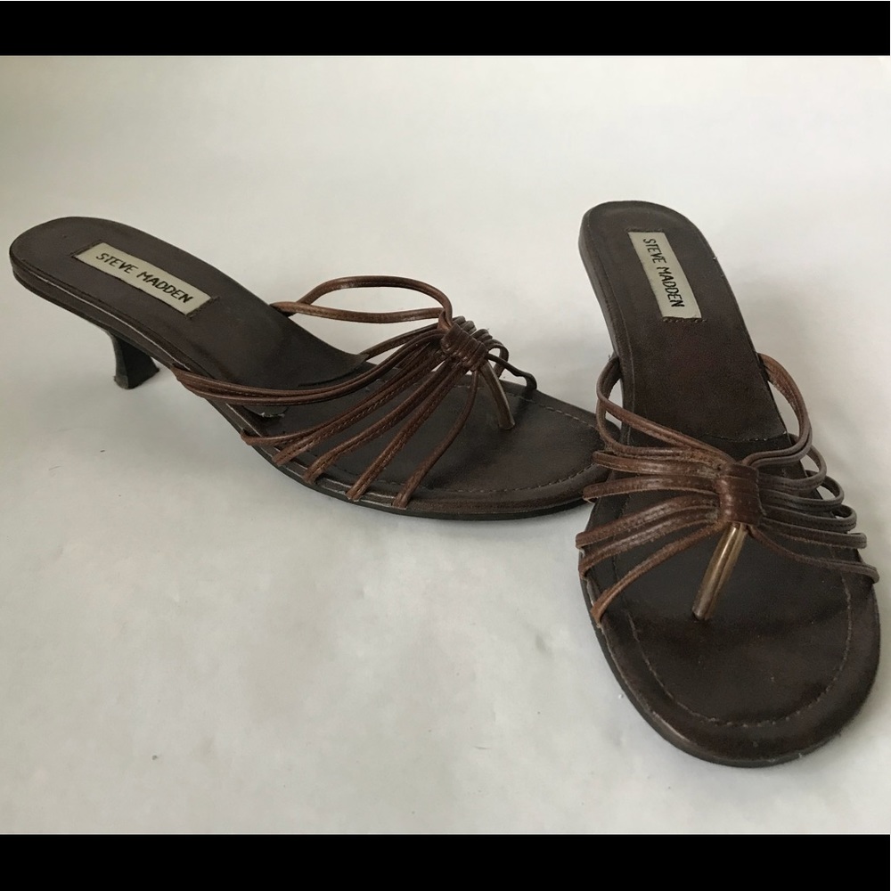 EUC Steve Madden Strappy Leather Sandals heels